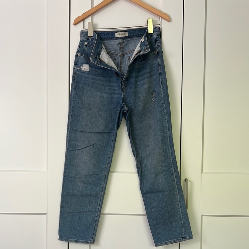 Madewell Blue Distressed Jeans